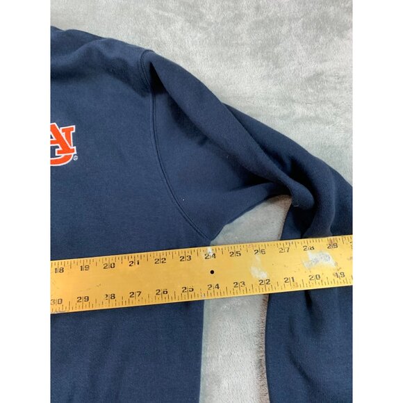 Champion Auburn Tigers Half-Zip Pullover Sweatshirt L Cotton & Polyester Navy Bl - Picture 5 of 14